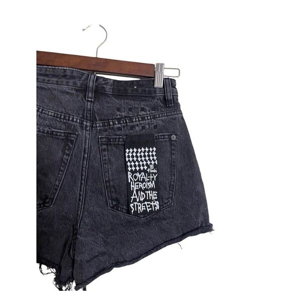 Ksubi Hi Line Short Washed Black Womans 24 - Picture 8 of 9